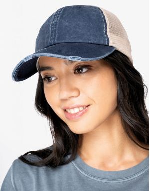 Casquette effet déchiré unisexe