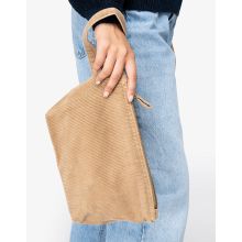Pochette écoresponsable en velours côtelé

