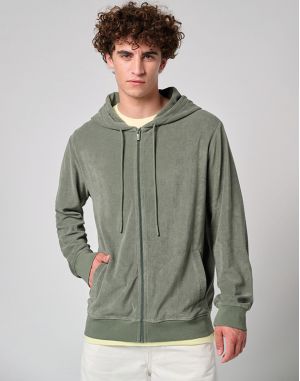 SWEAT-SHIRT EN ÉPONGE ZIPPÉ