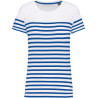 White / Royal Blue Stripe