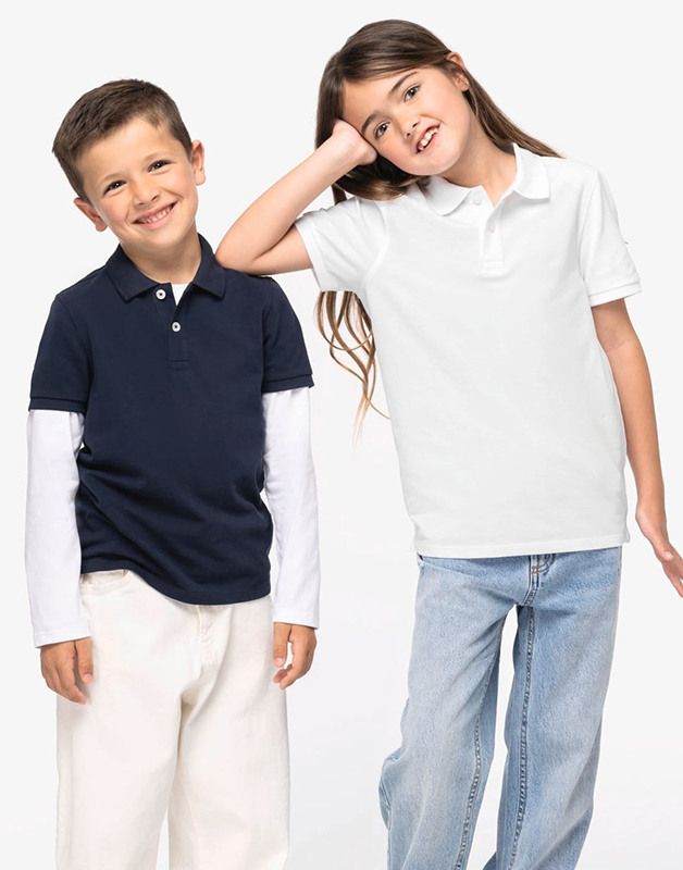 POLO ÉCORESPONSABLE MAILLE PIQUÉE ENFANT