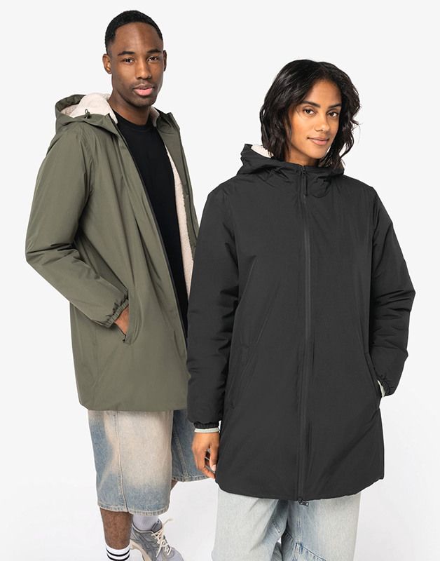 VESTE ÉCORESPONSABLE IMPERMÉABLE DOUBLÉE EN SHERPA UNISEXE