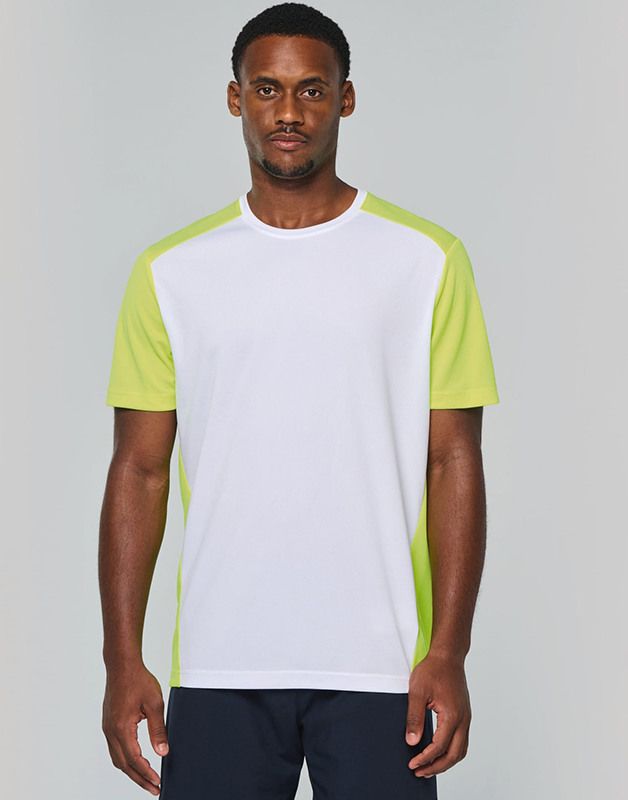 T-SHIRT DE SPORT ÉCORESPONSABLE BICOLORE HOMME