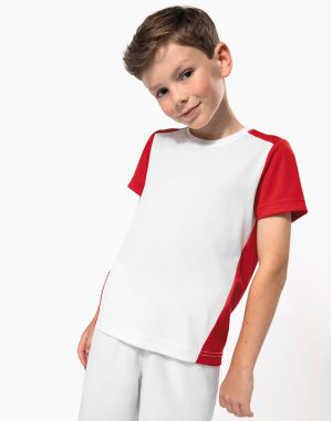 T-SHIRT DE SPORT ÉCORESPONSABLE BICOLORE ENFANT