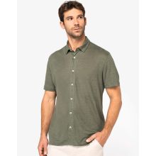 CHEMISE À MANCHES COURTES EN LIN HOMME