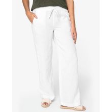 PANTALON DÉLAVÉ EN LIN FEMME
