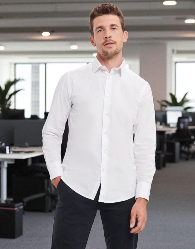 CHEMISE STRETCH COL KENT HOMME