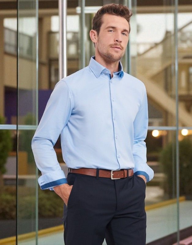 CHEMISE CONTRASTÉE À CHEVRONS HOMME