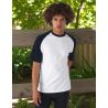 TEE-SHIRT BASEBALL MANCHES COURTES