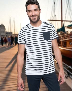 TEE-SHIRT MARIN AVEC POCHE