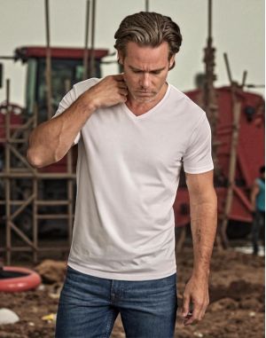TEE-SHIRT EN COL V EXTENSIBLE