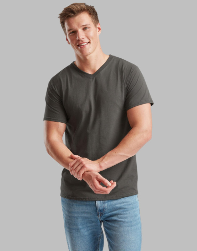 TEE-SHIRT À COL EN V LÉGER61-066-0Fruit of the Loom