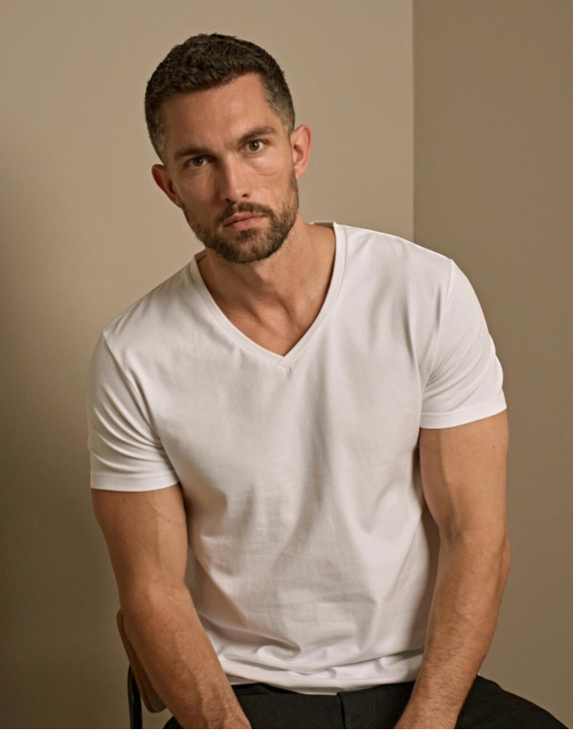 TEE-SHIRT EN COL V EXTENSIBLE401Tee Jays