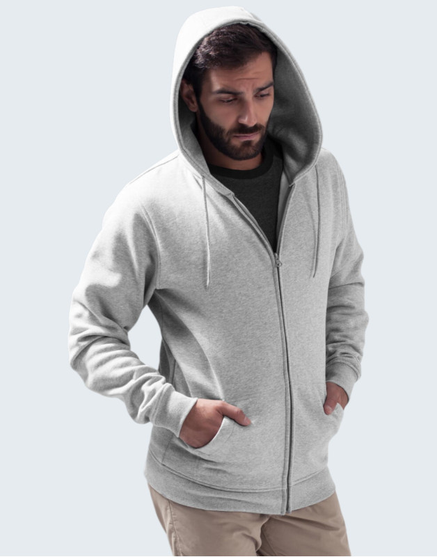 HOODY À ZIP LOURD BY012Build Your Brand