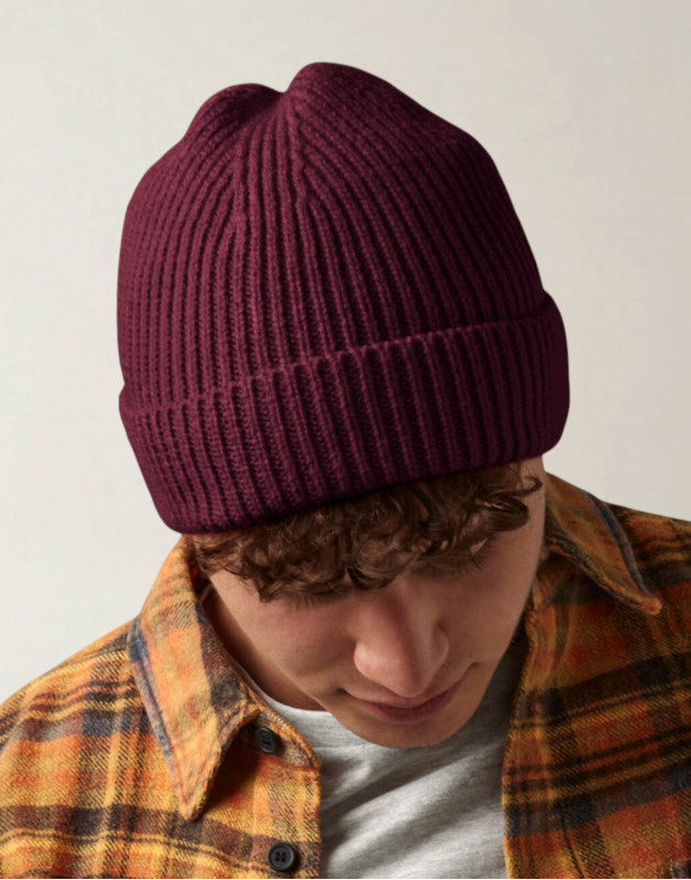 BONNET MAILLE CÔTELÉE PINCES INVISIBLESB380Beechfield