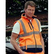 BODYWARMER SOFTSHELL HAUTE VISIBILITÉ
