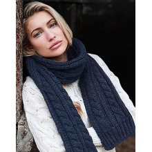 Cable Knit Melange Scarf