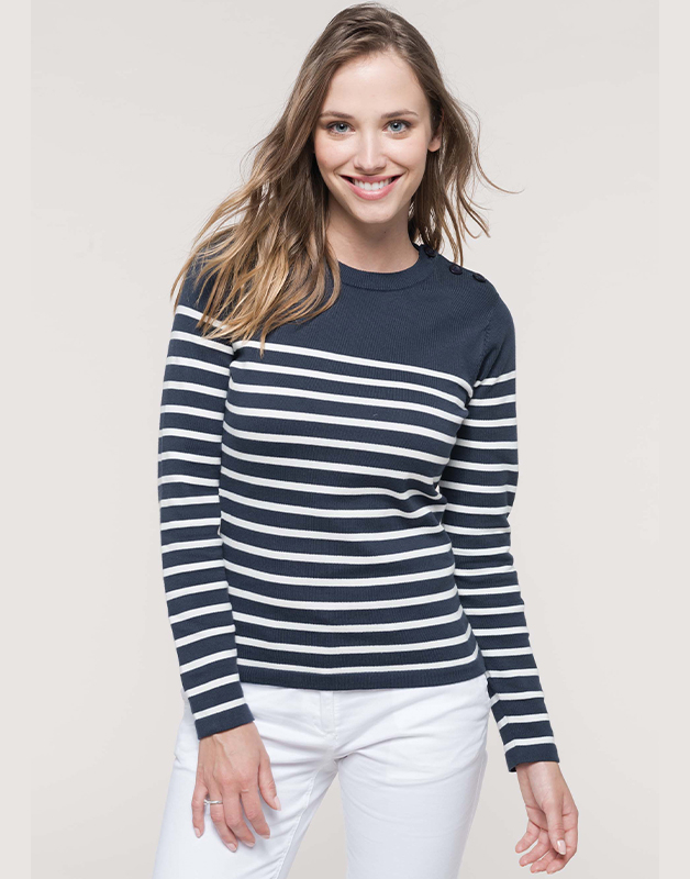 Pull marin femme