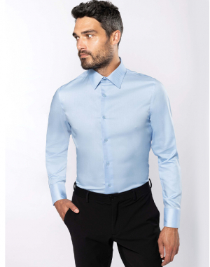 CHEMISE AJUSTÉE MANCHES LONGUES SANS REPASSAGE