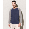 Sweat-shirt BIO bicolore col rond manches raglan homme