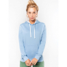 Sweat-shirt capuche contrastée femme