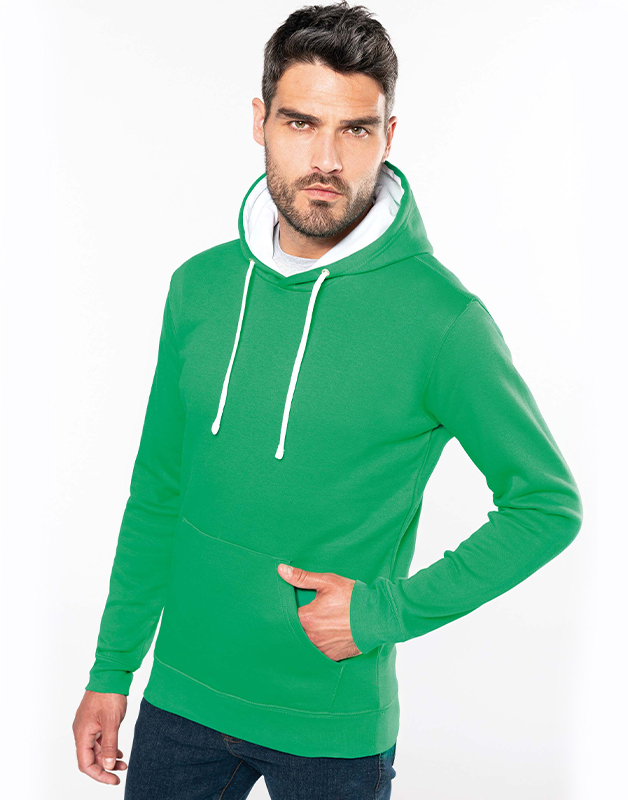 SWEAT-SHIRT CAPUCHE CONTRASTÉE HOMME