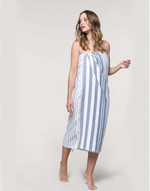 Fouta rayée avec franges