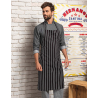 Tablier à bavette rayé