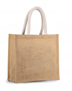 Sac style cabas en toile de jute - modèle moyen