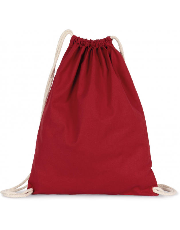 Sac à dos en coton bio avec cordelettes
