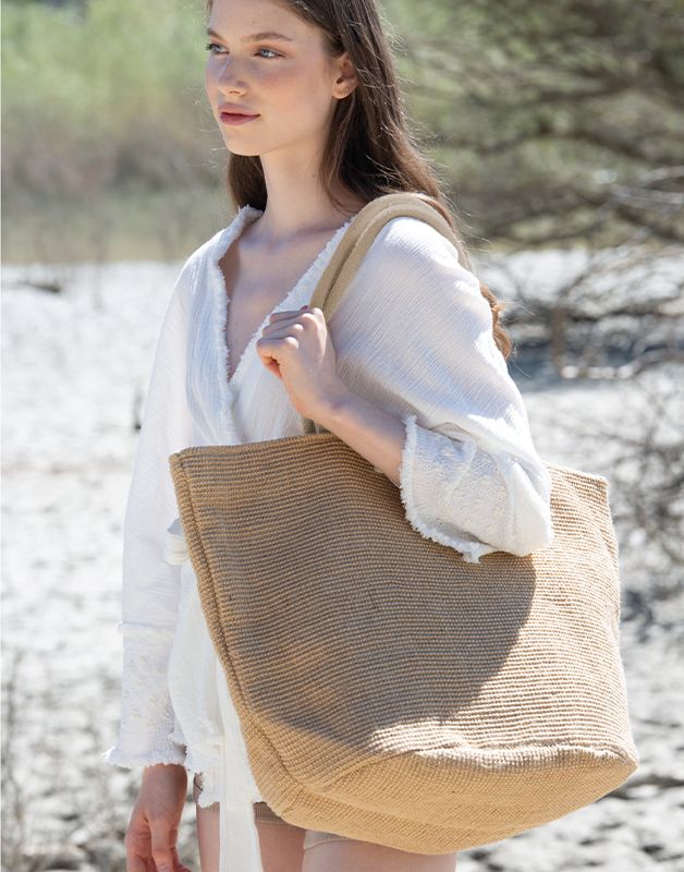 SAC SHOPPING FILS JUTE
