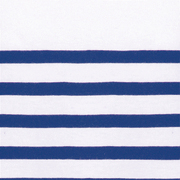 White / Royal Blue Stripe